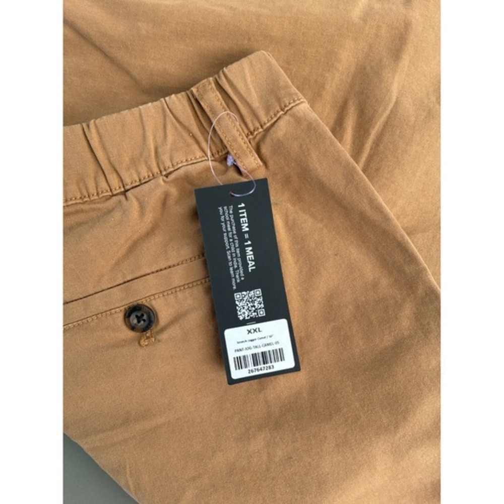 Bearbottom Mens Stretch Jogger Camel Pants XXL 32 Inseam NWT - Picture 3 of 6